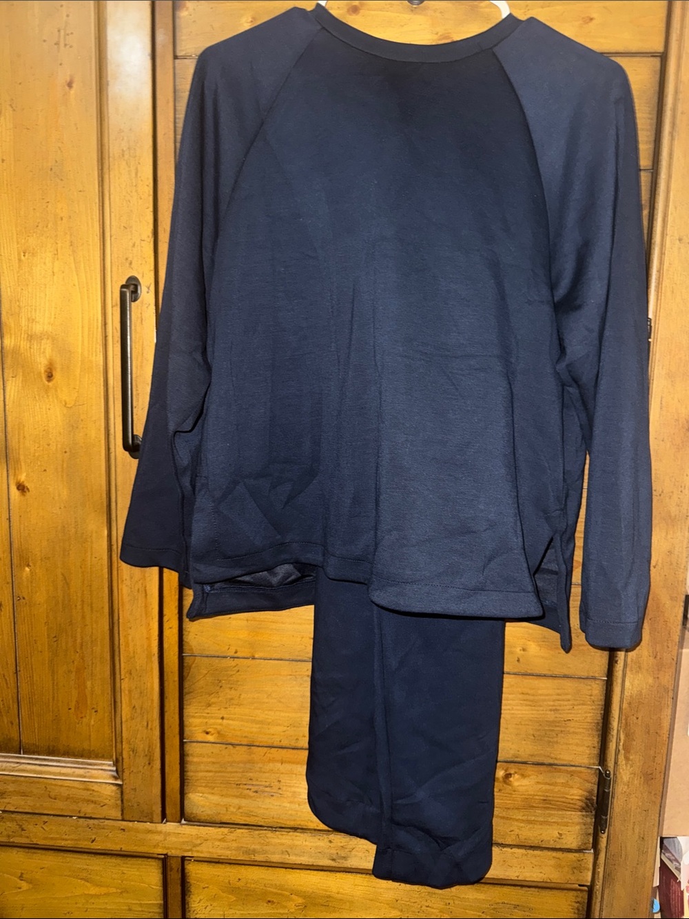 Kids Navy Blue Long-Sleeve sweatshirt and sweat pants set